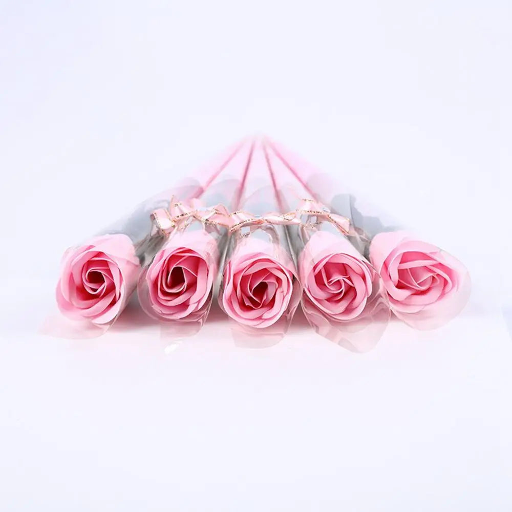 New Artificial Flower 10 Pcs Single Stem Artificial Rose Soap Made Flowers Decoration Valentine Gift