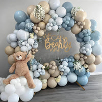 Macaron Dusty Blue Balloon Garland Arch Kit Happy Birthday Party Decoration Kids Boy Baby Shower Ballons Wedding Party Supplies