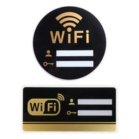 WiFi Sign Acrylic Mirror Wall Sticker for Public Places Shops Handwriting Account And Password Wifi Notice Board Wall Sticker