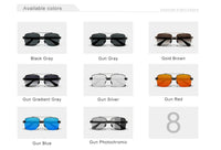 KINGSEVEN Fashion Design Sunglasses For Men Polarized UV400 Glasses Women Square Half Frame Photochromism Anti-glare Eyewear