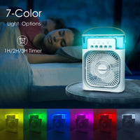 OREADEX 3 In 1 Fan AIr Conditioner Household Small Air Cooler LED Night Light Portable Humidifier Adjustment Fan Office Home Fan