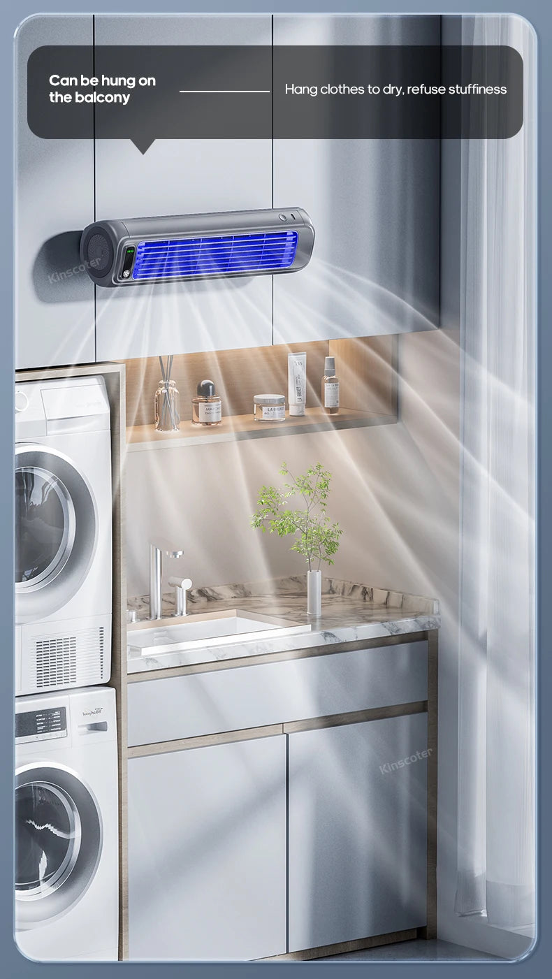 Newest Wall Mounted Air Conditioning Fan Silent Household Rechargeable Tower Fan Vertical Desktop Air Cooler  for Bedroom Living