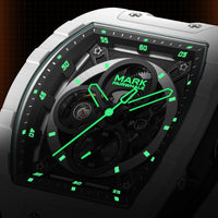 Mark Fairwhale 6003 Automatic Movement Mens Watch New Tonneau Light Case Luminous Waterproof Mechanical Watches for Men Gift BOX