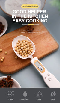 New LCD Digital Measurement Adjustable Weighing Spoon Coffee Powder Scale Baking Scale Electronic Measuring Spoon Kitchen Tools