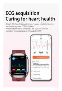 New Nursing Grade Air Pump Airbag Accurate Measure ECG Uric acid Smart Watches Men Blood Pressure Fitness Sport Smart Watch Man