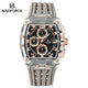 NAVIFORCE Fashion Men Watch Quartz Chronograph  Clock 3ATM Waterproof Silicone Band Sports Casual Date Display Male Wristwatches