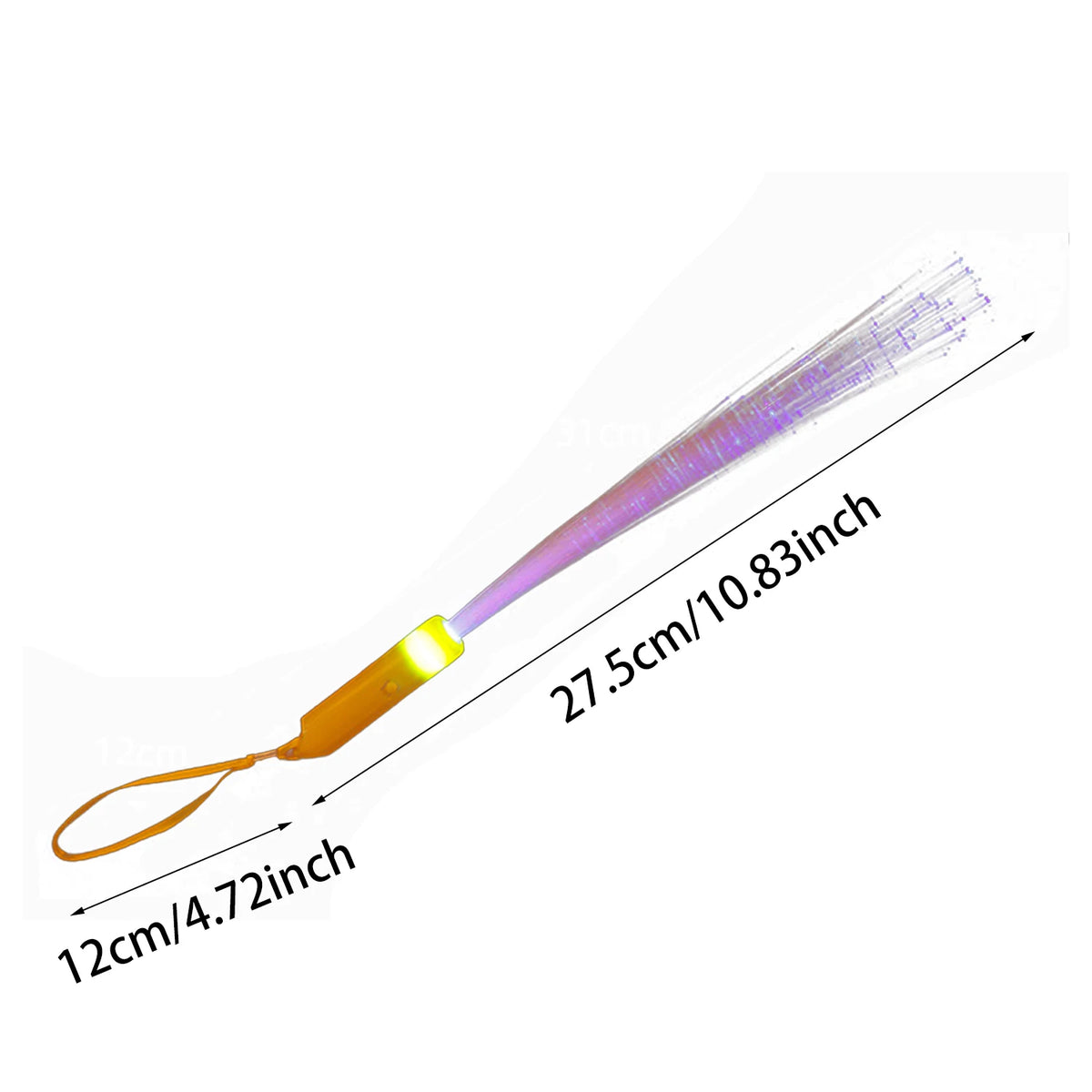 LED Light Up Fiber Optic Wands Glow Sticks Flashing Concerts Rave Colorful Flashing Concert with Strap LED Light Up Shows Toys