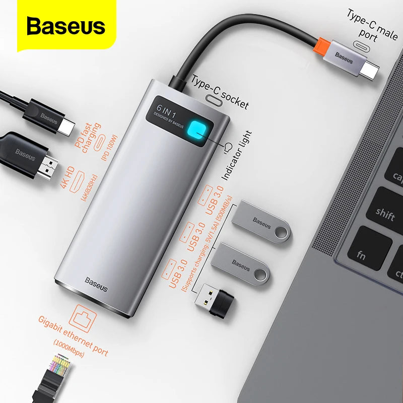 Baseus USB C HUB - USB 3 Type C Multi HUB