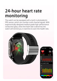 New Nursing Grade Air Pump Airbag Accurate Measure ECG Uric acid Smart Watches Men Blood Pressure Fitness Sport Smart Watch Man