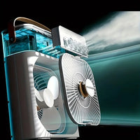 OREADEX 3 In 1 Fan AIr Conditioner Household Small Air Cooler LED Night Light Portable Humidifier Adjustment Fan Office Home Fan