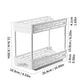 WORTHBUY Double Layer Pull-Out Seasoning Bottle Spice Rack Multifunctional Drawer Cabinet Plastic Storage Rack Kitchen Organizer