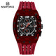 NAVIFORCE Fashion Men Watch Quartz Chronograph  Clock 3ATM Waterproof Silicone Band Sports Casual Date Display Male Wristwatches