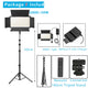 Nagnahz U800+ LED Video Light Photo Studio Lamp Bi-Color 2500K-8500k Dimmable with Tripod Stand Remote for Video Recording Para