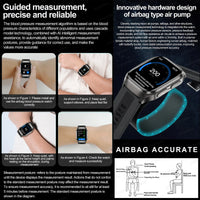 New Nursing Grade Air Pump Airbag Accurate Measure ECG Uric acid Smart Watches Men Blood Pressure Fitness Sport Smart Watch Man