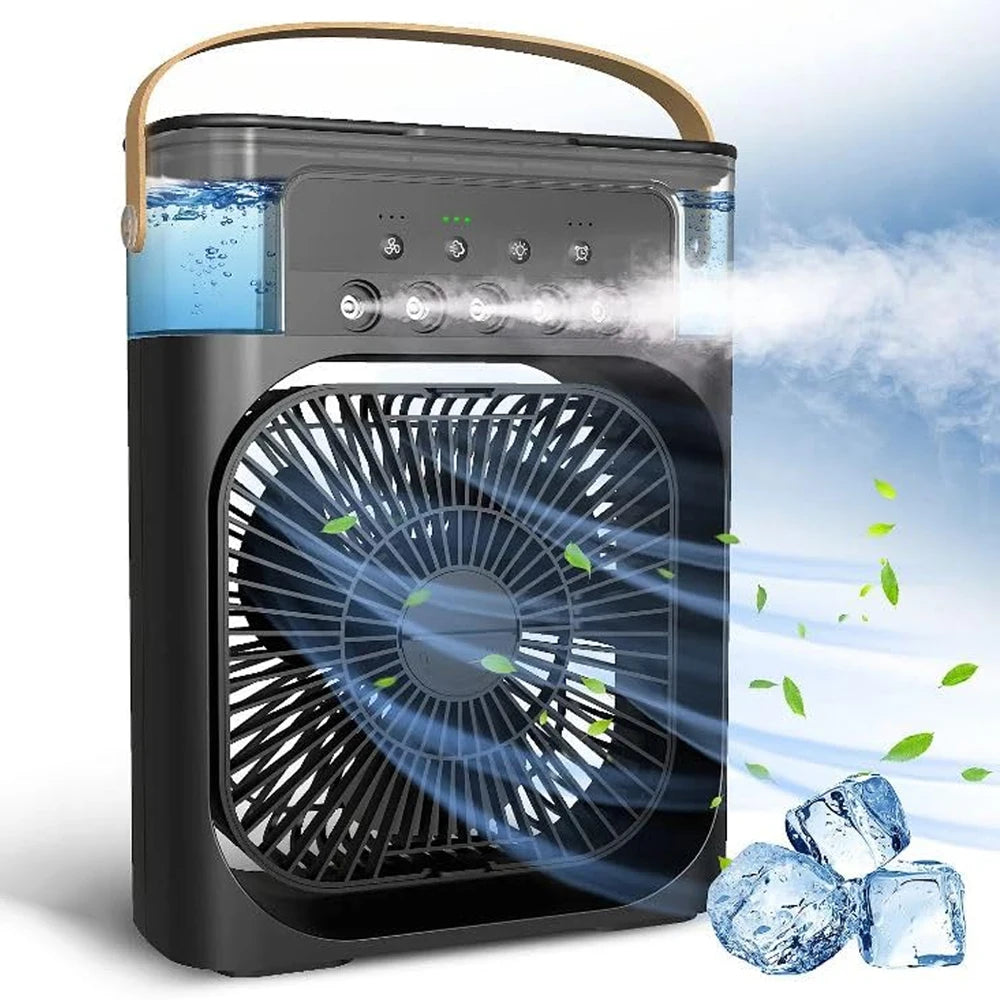 OREADEX 3 In 1 Fan AIr Conditioner Household Small Air Cooler LED Night Light Portable Humidifier Adjustment Fan Office Home Fan