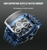NAVIFORCE Fashion Men Watch Quartz Chronograph  Clock 3ATM Waterproof Silicone Band Sports Casual Date Display Male Wristwatches