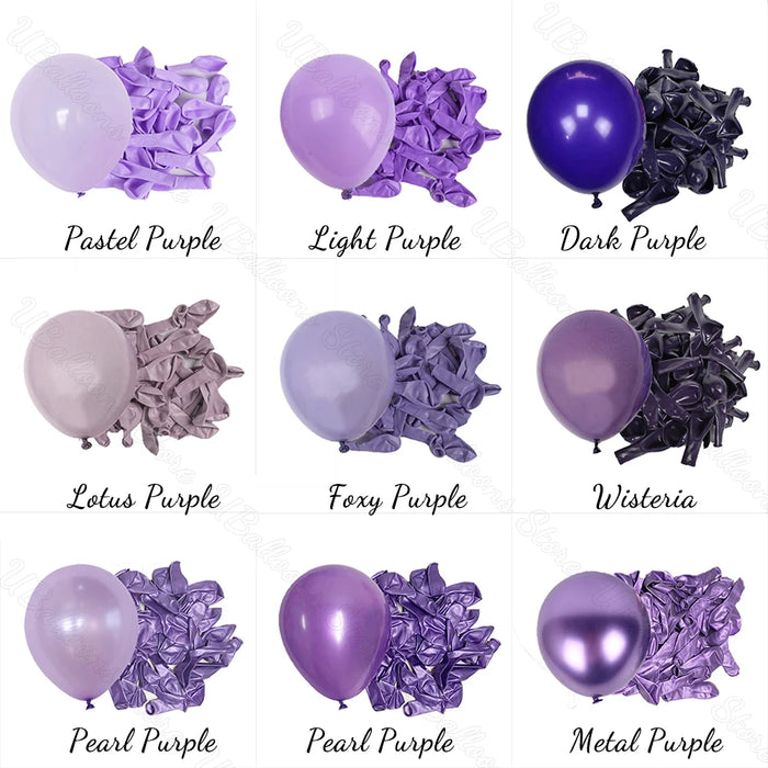 10/30/50Pcs Purple Latex Balloons Pastel Lilac Lavender Light Purple Lotus Balloons for Wedding Baby Shower Birthday Party Decor