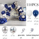 Navy Blue Balloons Garland White Sliver Confetti Latex Ballon Arch Kit Wedding Anniversary Birthday Party Baby Shower Decoration