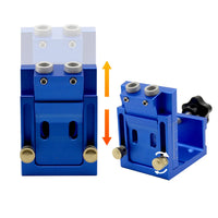 Pocket Hole Jig,Two Hole Wood Jig System Kit with Drill Guide and Step Drill Bit and Wooden Plugs and Screws for Joinery Work