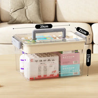 Multi-Layer Home Medicine Box Large Capacity Medical Storage Case Transparent Design for First Aid and Medication Organization
