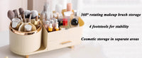Makeup Organizer Countertop with Drawers 360 Rotating Makeup Brush Holder Large Capacity Skincare Organizer for Vanity Desk