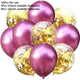 10/14pcs Mix Pink Rose Balloons Heart Star RoseGold Confetti Balloon Birthday Party Decorate Kids Adult Air Balls Wedding Globos