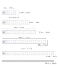 Night Light 20/30/40/60CM Motion Sensor Light Wireless USB LED Cabinet Light Wardrobe Lamp For Kitchen Cabinet Bedroom Wardrobe