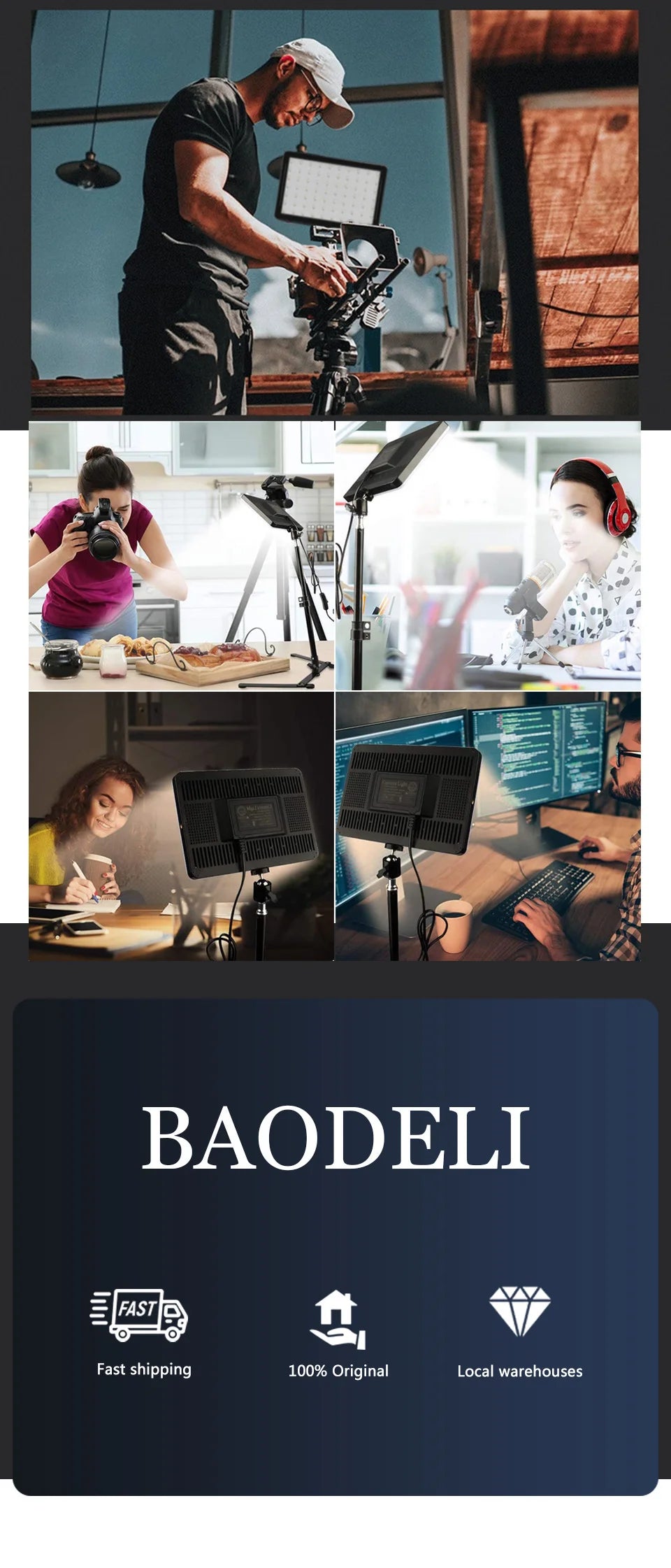 LED Fill Lamp Video Light Panel Bi-color 2700k-5700k Photography Lighting Live Stream Photo Studio Light With Stand EU Plug