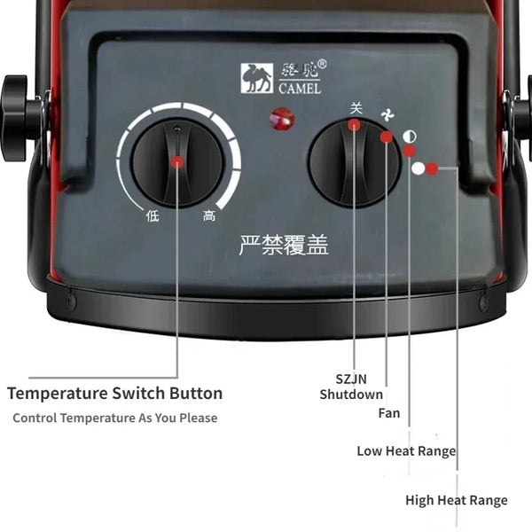Industrial Portable Electric Heater 3500W Blower Natural Hot wind Adjustable Ceramic Heating Stove Radiator Thermal Air Warmer