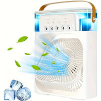 OREADEX 3 In 1 Fan AIr Conditioner Household Small Air Cooler LED Night Light Portable Humidifier Adjustment Fan Office Home Fan