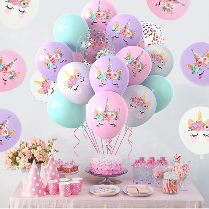 Pink Unicorn Latex Balloon Unicorn Theme Birthday Party Decoration Kids Girl Baby Shower Party Supplies Wedding Confetti Ballons