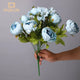 WQNJIN 13 Heads Peony Silk Artificial Flowers Vintage Bouquet Peonies Flowers for Home Table Centerpieces Wedding Decoration