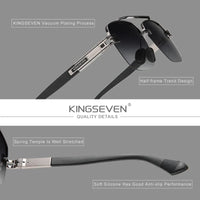 KINGSEVEN Fashion Design Sunglasses For Men Polarized UV400 Glasses Women Square Half Frame Photochromism Anti-glare Eyewear