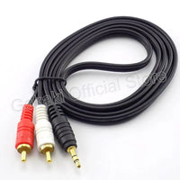 1.5M 3M 5M 10M 3.5mm Plug Jack Connector to 2 RCA Male Music Stereo Adapter Cable Audio AUX Line for Phones TV Sound Speakers