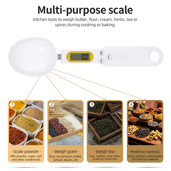 Portable Weight Scale LCD Digital Spoon Electronic Kitchen Scale 500g 0.1g Measuring Mini Kitchen Tool for Milk Coffee