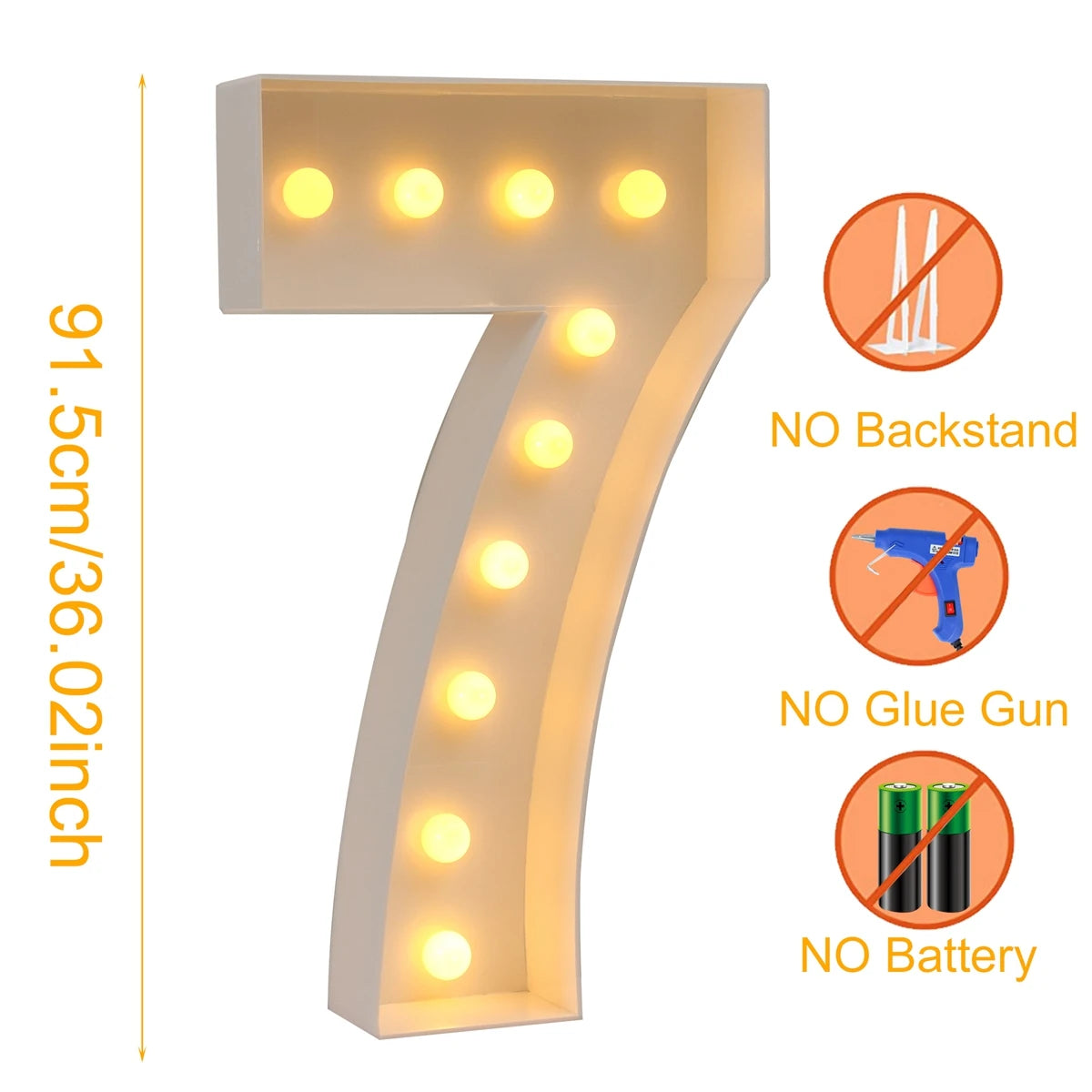 LED Light Giant Birthday Figure Number Balloon Filling Box 30 40 50 1st Birthday Party Decor Adult Kid Baby Shower Wedding Decor