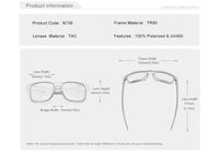 KINGSEVEN Rectangle Retro Polarized Sunglasses Women Men Cycling UV400 Glasses Anti-glare Outdoor Sports Causal Fishing Eyewear