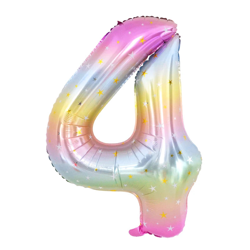 Rainbow Unicorn Standing Foil Balloons Kids Girls Unicorn Birthday Party Decoration Favors Baby Shower Supplies Animal Balloon