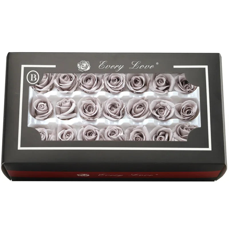 Grade B 21PCS 2-3cm Mini Preserved Roses Heads Eternal Rose Gift Wedding Party DIY Material Preserved Roses Home Dried Flowers
