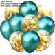 10/14pcs Mix Pink Rose Balloons Heart Star RoseGold Confetti Balloon Birthday Party Decorate Kids Adult Air Balls Wedding Globos