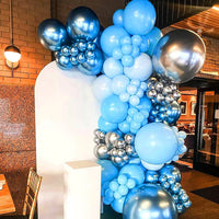 Metallic Blue Balloons Arch Garland Kit Baby Shower Decor Chrome Confetti Ballon Boy Birthday Party Decoration Graduation Globos