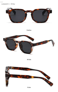 JNPCXI Fashion Vintage Rivet Oval Sunglasses Women Men Luxury Leopard Sun Glasses Anti Blue Light Eyeglasses Frame