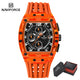 NAVIFORCE Fashion Men Watch Quartz Chronograph  Clock 3ATM Waterproof Silicone Band Sports Casual Date Display Male Wristwatches