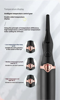 Portable 3 Temperature Mode Heated Eyelashes Curling Tool Electronic USB Natural Fake Eye Lash Curler Beauty Supplies