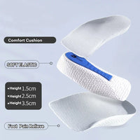2Pcs Height Increase Insoles for Men Women EVA Shoe Pads Feet Arch Support Orthopedic Half Insoles Sneaker Heel Lift Memory