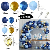 Macaron Dusty Blue Balloon Garland Arch Kit Happy Birthday Party Decoration Kids Boy Baby Shower Ballons Wedding Party Supplies