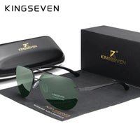 KINGSEVEN Fashion Pilot Rimless Sunglasses Men  Aluminum Polarized Large Frame Glasses Women Casual Driving Outdoor Eyewear