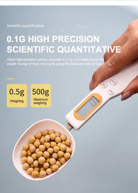 New LCD Digital Measurement Adjustable Weighing Spoon Coffee Powder Scale Baking Scale Electronic Measuring Spoon Kitchen Tools