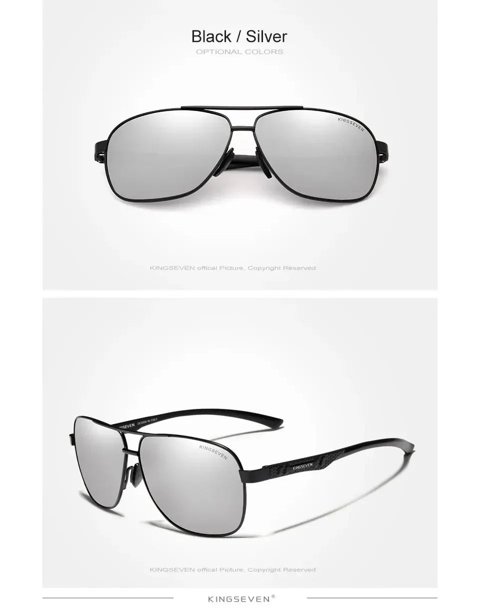 KINGSEVEN Polarized Aluminum Sunglasses Men High Quality UV400 Mirror Lens Male Women Fashion Eyewear Driving Outdoor Glasses