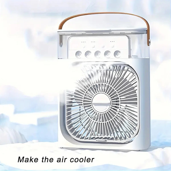 OREADEX 3 In 1 Fan AIr Conditioner Household Small Air Cooler LED Night Light Portable Humidifier Adjustment Fan Office Home Fan
